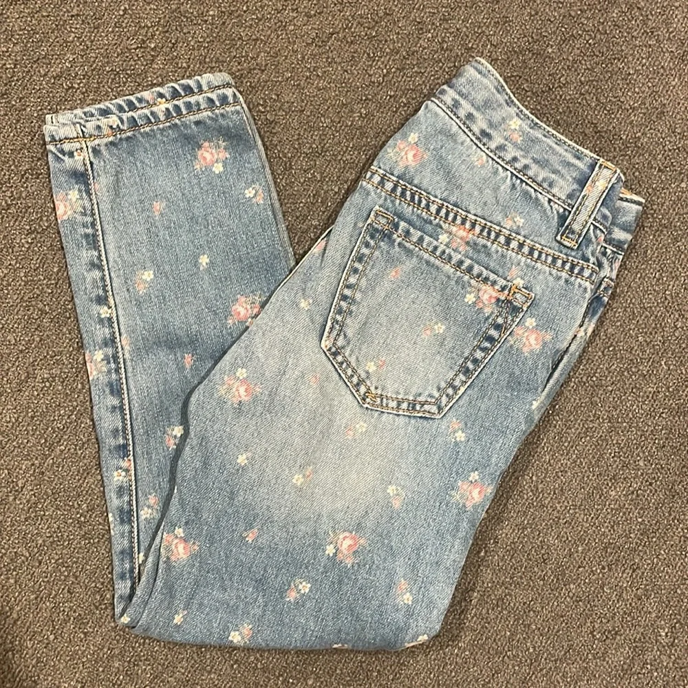 Gap Denim Jeans with Floral Print Regular Girlfriend Sz 6 - Gap for Good